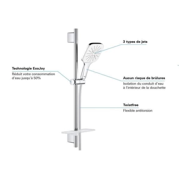 3-strålet brusesæt med bar - GROHE