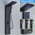 Miniatyrbillede 2 af 2: LED Bruserpanel, 4/5 Trins Brusefunktion, Vægmonteret Design,Sort-F-6004