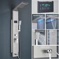 Miniatyrbillede 2 af 2: Børstet nikkel brusepanel, LED-lys funktion, SPA massagejets,8003 Børstet