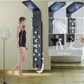 Miniatyrbillede 2 af 2: LED Bruserpanel, Kold- og Varmtvandskontrol, Moderne Design,8009 Sort
