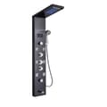 Miniatyrbillede 1 af 2: LED Brusepanel, Vandfalds Regnbruser, SPA Massage Jets,Sort 8009