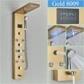 Miniatyrbillede 2 af 2: Digital Brusepanel, 6 Trins Brusefunktioner, Børstet Nikkel Finish,Guld-F-8009