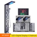 Miniatyrbillede 2 af 2: LED Bruserpanel, Termostatisk Vandhane, Justerbare Vandtilstande,Sort 8009