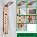 Miniatyrbild 2 av 2: Badrum Duschpanel, LED Temperatur Display, SPA Kroppsmassage Jets,Roséguld 8009