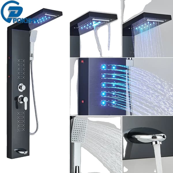 LED Brusepanel, Digital Temperaturvisning, Multi-Funktion Brusesystem,HFT6002 = HFT6002
