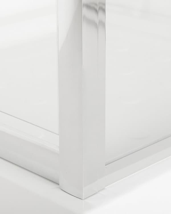 Duschvägg Silver Härdat glas Aluminiumram Enkeldörr Fyrkantig 70 x 70 x 185 cm Modern design