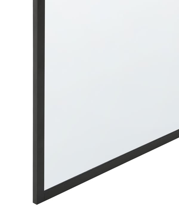 Duschvägg Svart Härdat Glas Ram i Rostfritt Stål Våtrum Badrum Utan Dörr Skärm 100 x 190 cm