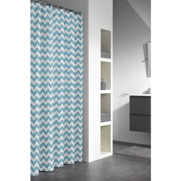 OUTLET: Sealskin Motif Dusjforheng turkis dekor