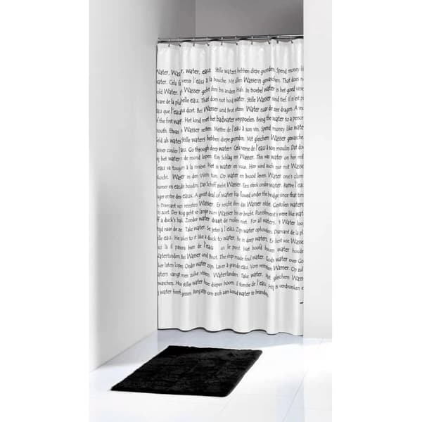 OUTLET: Sealskin Sayings Dusjforheng svart dekor