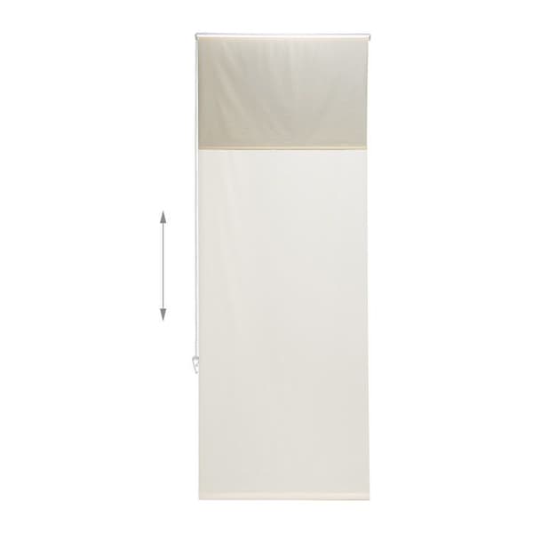 Relaxdays Badkar, 60x240 cm, vattentålig duschdraperi, tak &amp; fönster, badskärm, badrum, beige