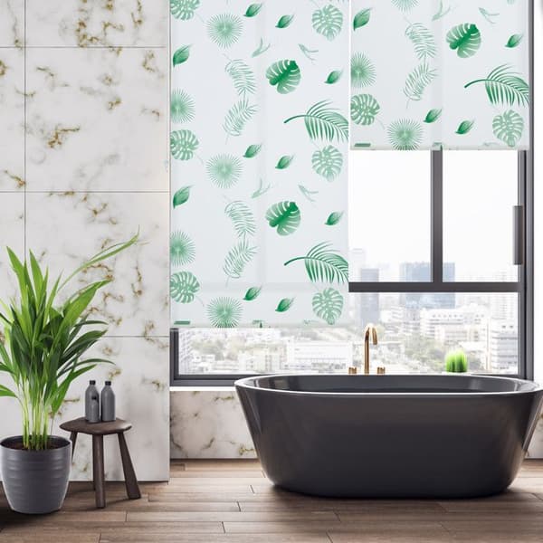 Relaxdays Badkar, 80 x 240 cm, vattentålig duschdraperi, tak &amp; fönster, badskydd, vit/grön