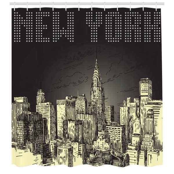 Duschdraperi - Abakuhaus - Empire State - Vattentät - 175x200cm - 100% Polyester