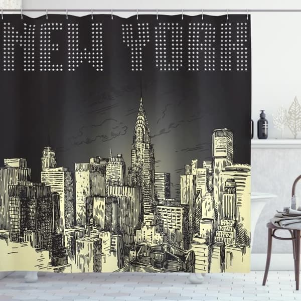 Duschdraperi - Abakuhaus - Empire State - Vattentät - 175x200cm - 100% Polyester