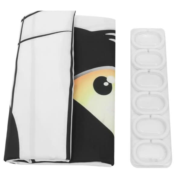 Duschdraperi i polyestertyg 180 x 180cm - TEMPSA - Svart - Samtida - Design