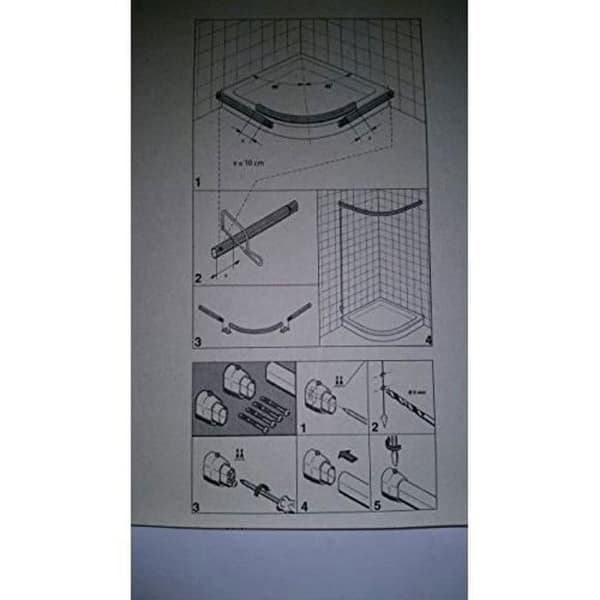 Duschdraperi Stång - KLEINE WOLKE - 90x90 cm - Metall - Färg Silver - Badaccessoarer