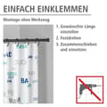 Miniatyrbild 3 av 4: Utdragbar duschstång - WENKO - Aluminium - Svart - 110-185 cm - Fastsättning utan borrning
