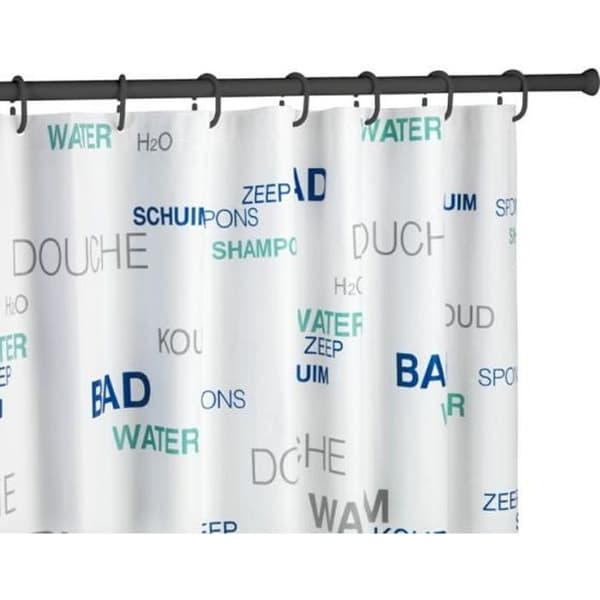 Utdragbar duschstång - WENKO - Aluminium - Svart - 110-185 cm - Fastsättning utan borrning