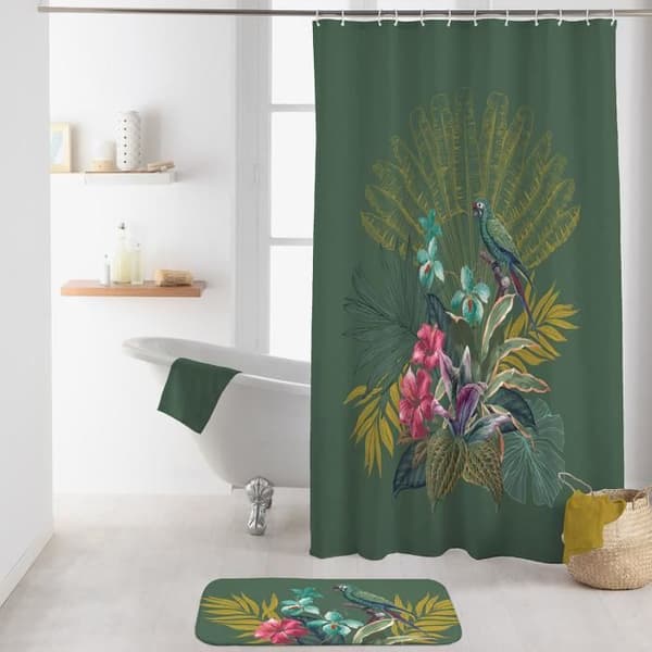 Adunivers -DUSCHDRAPIER MED HAKAR 180x200 CM POLYESTERTRYCKT EQUATORIAL DES PLACES-100% POLYESTER- gardin 180 x 200 CM