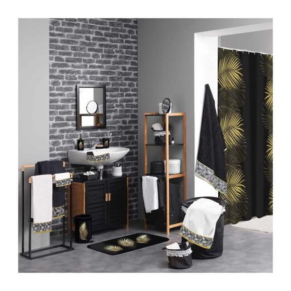 Duschdraperi - DOUCEUR D'INTERIEUR - Orbella - 180 x 200 cm - Polyester - Svart tryck