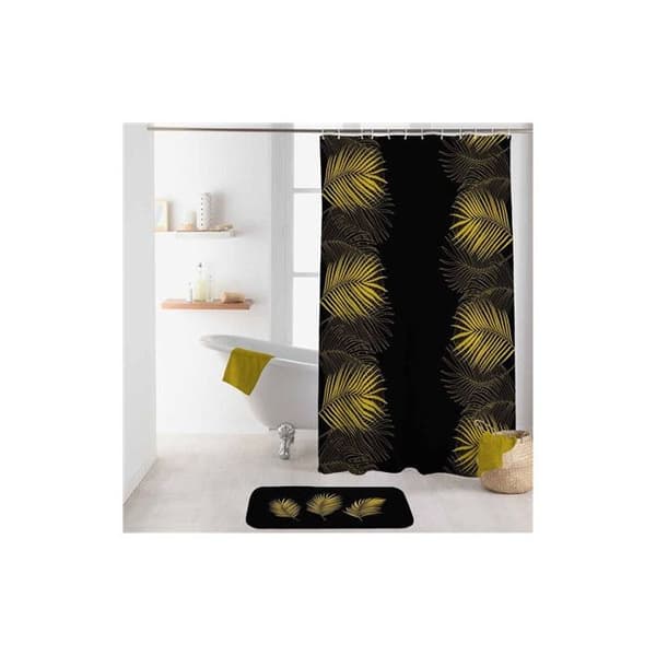 Duschdraperi - DOUCEUR D'INTERIEUR - Orbella - 180 x 200 cm - Polyester - Svart tryck