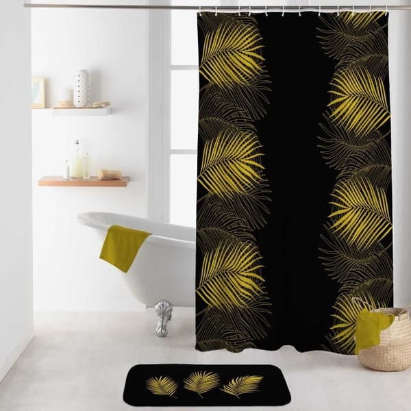 Duschdraperi - DOUCEUR D'INTERIEUR - Orbella - 180 x 200 cm - Polyester - Svart tryck