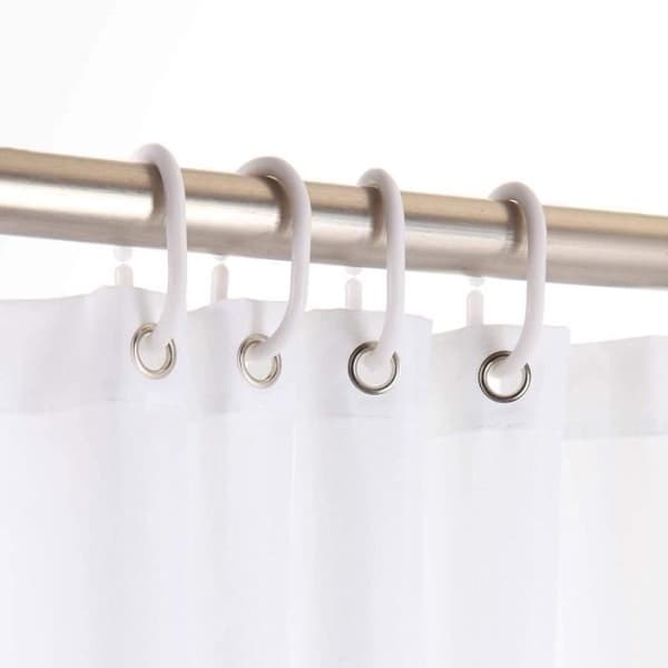 Duschdraperi - INREDSHA FÖR SÖTMA - Oiti - L 200 x b 180 cm - Polyester - Vit