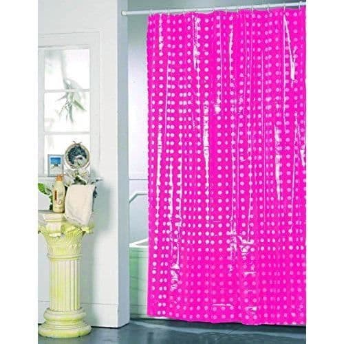 Duschdraperi - MSV - 141047 - PVC - 180x200cm - Fuchsia