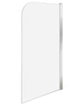 Miniatyrbild 1 av 6: Badkars- och Duschvägg Silver Transparent Härdat Glas med Aluminium 140 x 80 cm Justerbar Minimalistisk Badrum