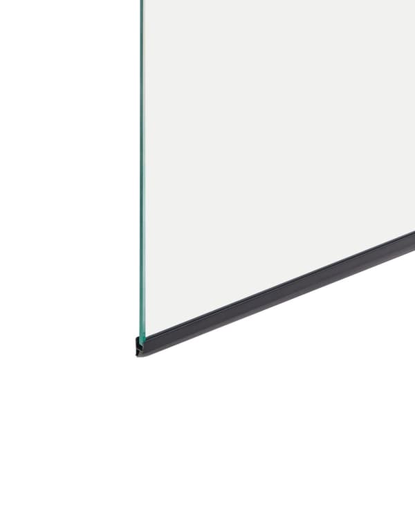 Badkarsvägg med Dörrar Svart Transparent och Frostat Härdat Glas med Aluminium och Rostfritt Still 140 x 120 cm Justerbar Dusch- och Badkarsskärm Min