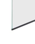 Miniatyrbild 6 av 6: Badkars- och Duschvägg Svart Transparent Härdat Glas med Aluminium 140 x 70 cm Justerbar Minimalistisk Badrum