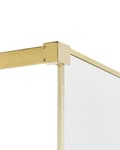 Miniatyrbild 4 av 7: Duschvägg Guld Härdat Glas 100 x 190 cm Rostfritt Stål Ram Våtrum Badrum Utan Dörr Duschskärm