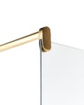 Miniatyrbild 4 av 7: Duschvägg Guld Ram Härdat Glas Utan Dörr Avskärmning 80 x 190 cm Badrum