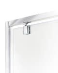 Miniatyrbild 5 av 8: Duschvägg Silver Härdat Glas Aluminiumram Enkeldörr Fyrkantig 90 x 90 x 185 cm Modern design