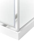 Miniatyrbild 8 av 8: Duschvägg Silver Härdat Glas Aluminiumram Enkeldörr Fyrkantig 90 x 90 x 185 cm Modern design