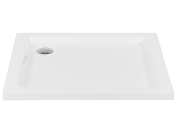 Duschkar med Avlopp Vit Akryl ABS Syntetmaterial 90 x 90 x 5 cm Minimalistisk