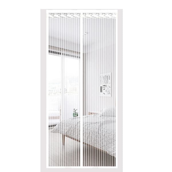 INF Magnetisk skjermdør med 9 par magneter, hvit, 85 cm x 200 cm