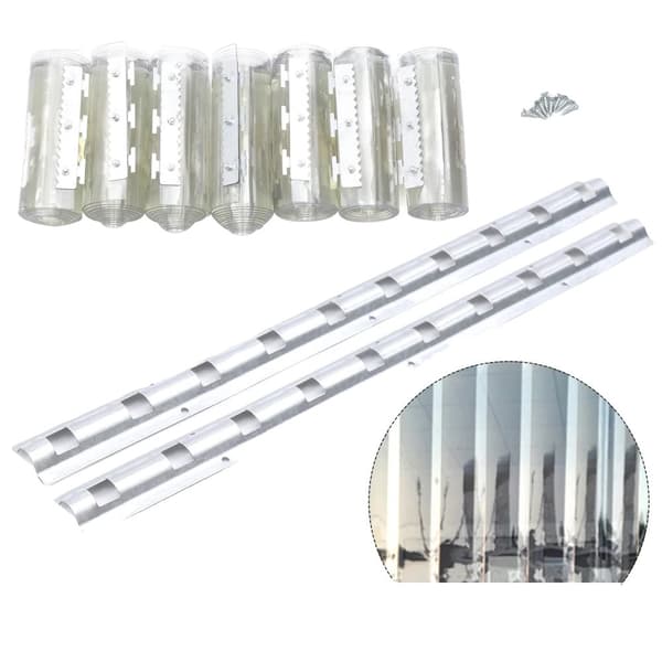 Transparent PVC Strip Curtain, Nem installation, Vandtæt og antistatisk, Holdbart materiale