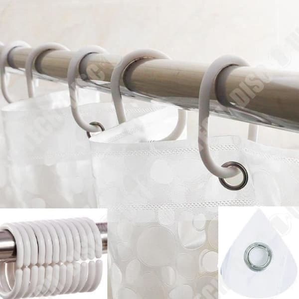 Yuhua Stone TD® 3D duschdraperi 180 x 180 cm Förtjockad Vattentät och mögelsäker