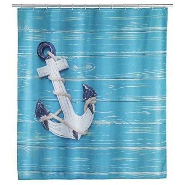 Duschdraperi - WENKO - Ombord - Polyester - 180x200 cm - Flerfärgad
