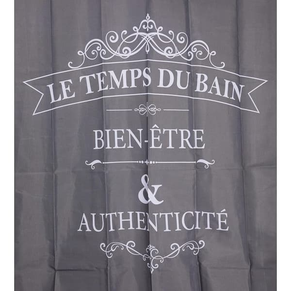 Duschdraperi - L3C - Vintage - Polyester - 180x200 cm - Grå