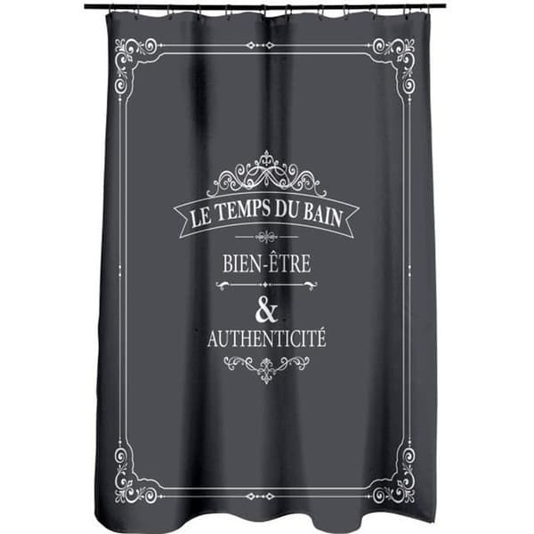 Duschdraperi - L3C - Vintage - Polyester - 180x200 cm - Grå