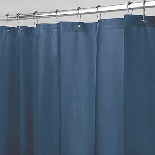Duschdraperi - InterDesign - 3 gauges PEVA - 183 cm x 183 cm - Marinblå - Anti-mögel