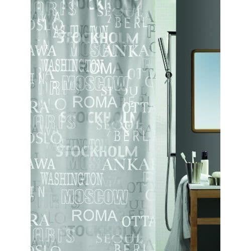 Duschdraperi - Spirella - CITIES - 180x200cm - PEVA - Silver