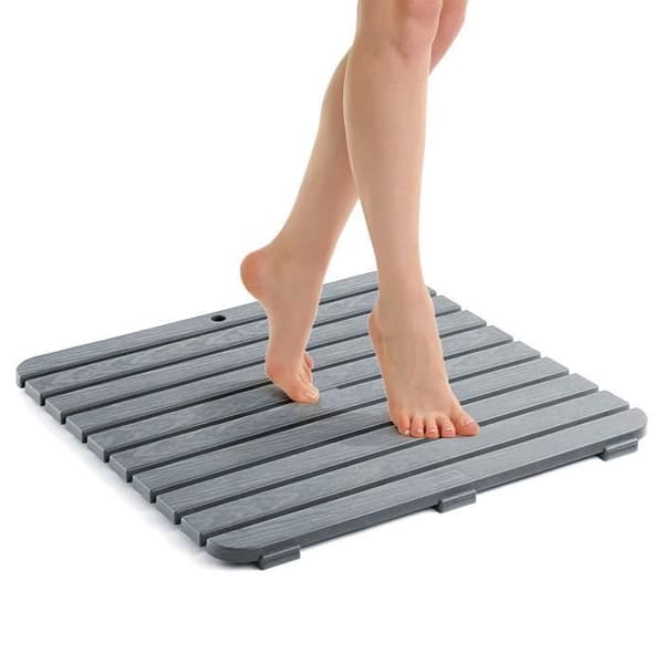 Duschgaller - Tatay - 5530016 - Plast - Halkfritt - Träeffekt