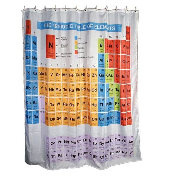 Duschdraperi - Ej specificerat - 180 x 180 cm - 100 % polyester - Vit - 12 ringar ingår
