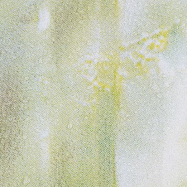 Relaxdays Duschdraperi 180 x 180 cm badrum naturmotiv trä träd mögelresistent, grön