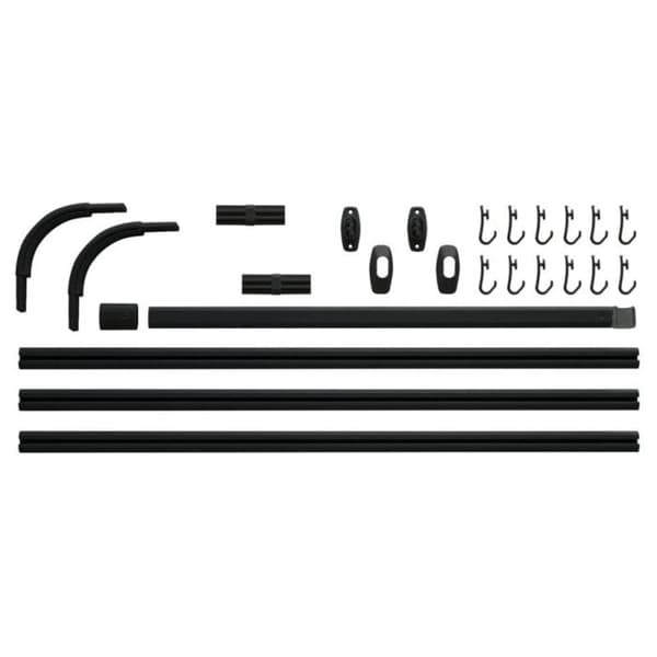Duschdraperiuppsättning - SEALSKIN - Easy Roll - 90x90x90 cm - Svart - Komplett kit