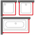 Miniatyrbild 5 av 6: Duschdraperiuppsättning - SEALSKIN - Easy Roll - 90x90x90 cm - Svart - Komplett kit