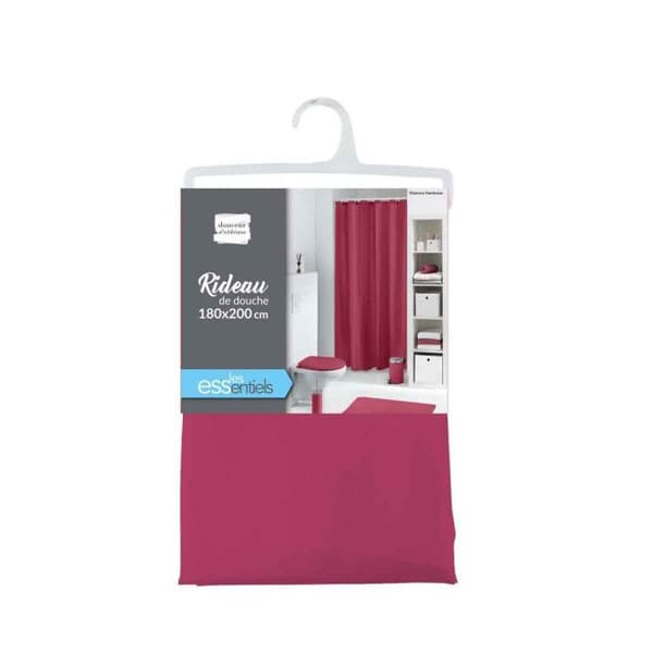 Duschdraperi - PARIS PRIX - Vitamin - 180x200cm - Hallon - 80% polyeten