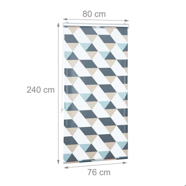 Relaxdays Badkar, 80 x 240 cm, duschdraperi med kedja, flexibel montering, badrum, färgglad